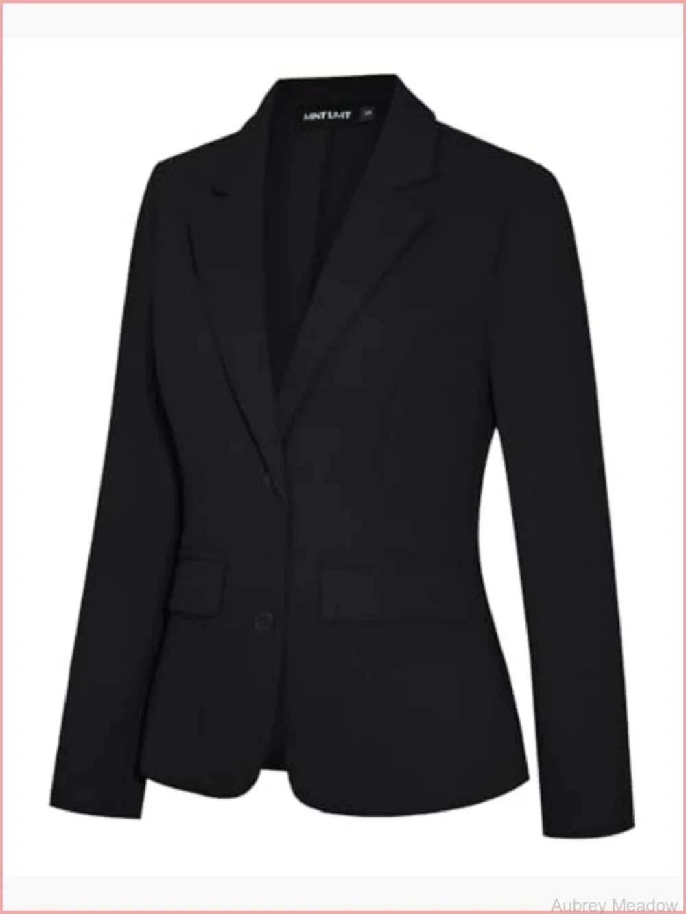 Long Sleeve Notched Lapel Button Blazer Jacket with Pockets
